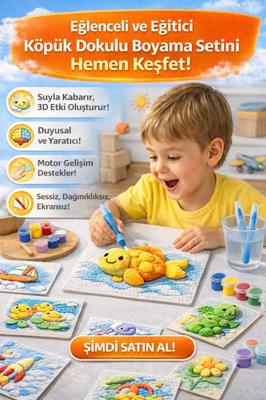 Köpük Dokulu Boyama Seti ile Okul Öncesi Duyusal ve Sanat Etkinlikleri