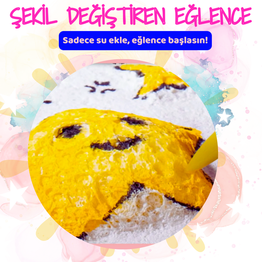 Pofino 3D Köpük Boyama Seti, 30 Parça Köpük, 12 Marker Kalem, Mini Şövale