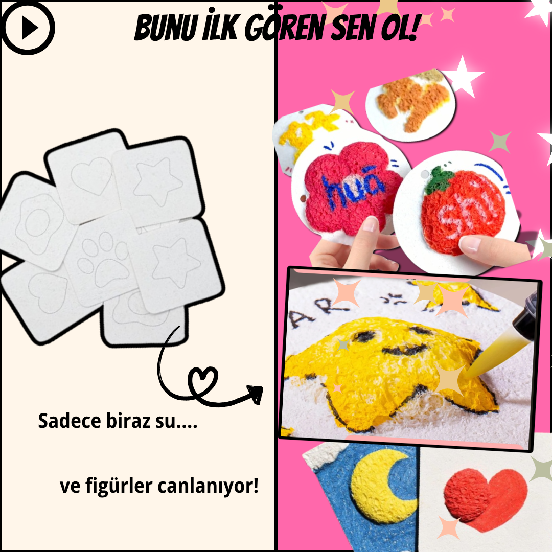 Pofino 3D Köpük Boyama Seti, Okul Öncesi Etkinlik, El İşi Oyunu