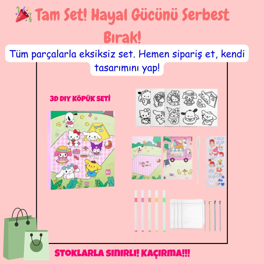 Pofino 3D Minik Figurler Seti, Eglenceli Figurler, Duyusal Aktivite