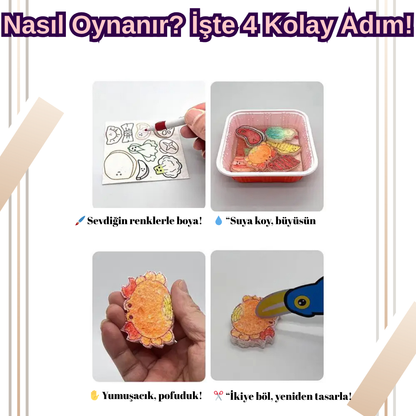 Pofino 3D Yaratıcı Mutfak Seti, Köpük Boyama, Sanat Aktiviteleri, Çocuk Etkinlikleri