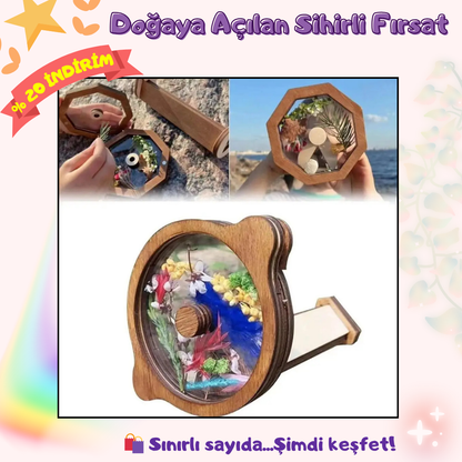Pofino Ahşap Kaleydoskop Seti, DIY Oyuncak, Yaratıcı Görsel Etkinlik