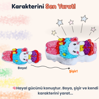 Pofino 3D Sanrio Boyama Köpük Seti , Sevimli Karakterler, Eğitici Oyunlar